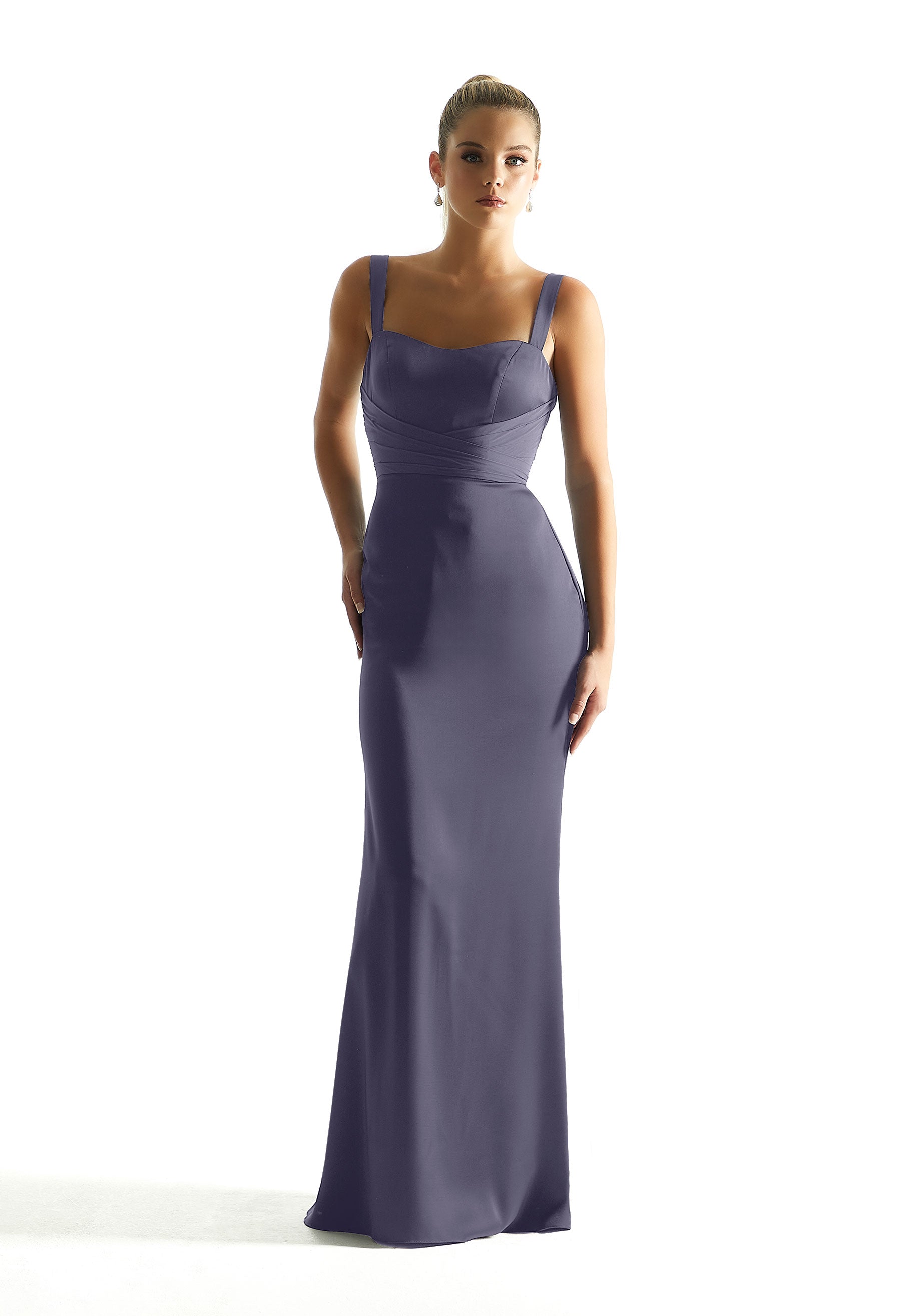 Formal Dresses Long Formal Slit Fitted Dress MGNY Madeline Gardner New York 21850 Dusk