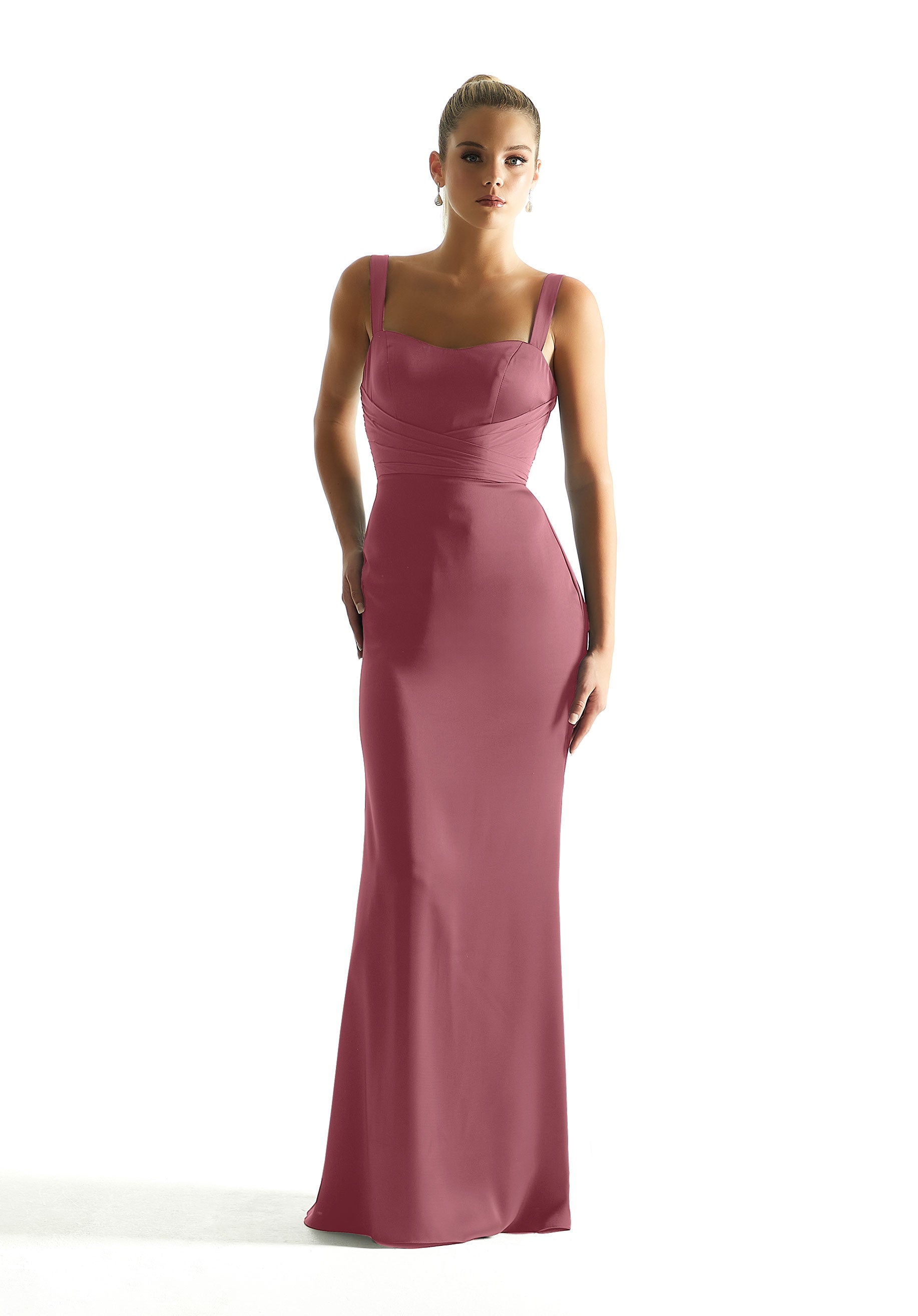 Formal Dresses Formal Long Slit Dress MGNY Madeline Gardner New York 21850 Rosewood