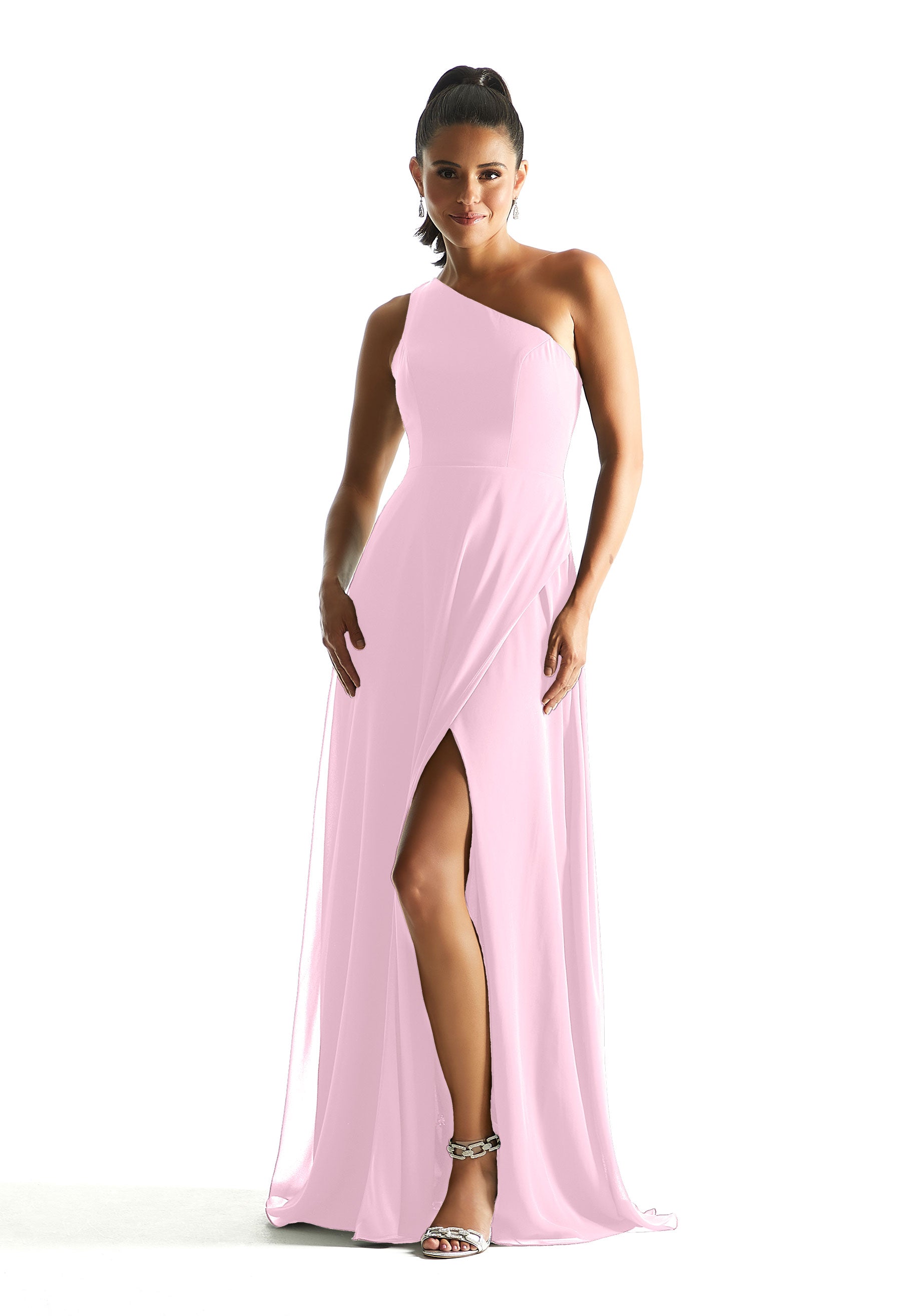 Formal Dresses A Line Slit Long Formal Dress MGNY Madeline Gardner New York 21851 Blossom