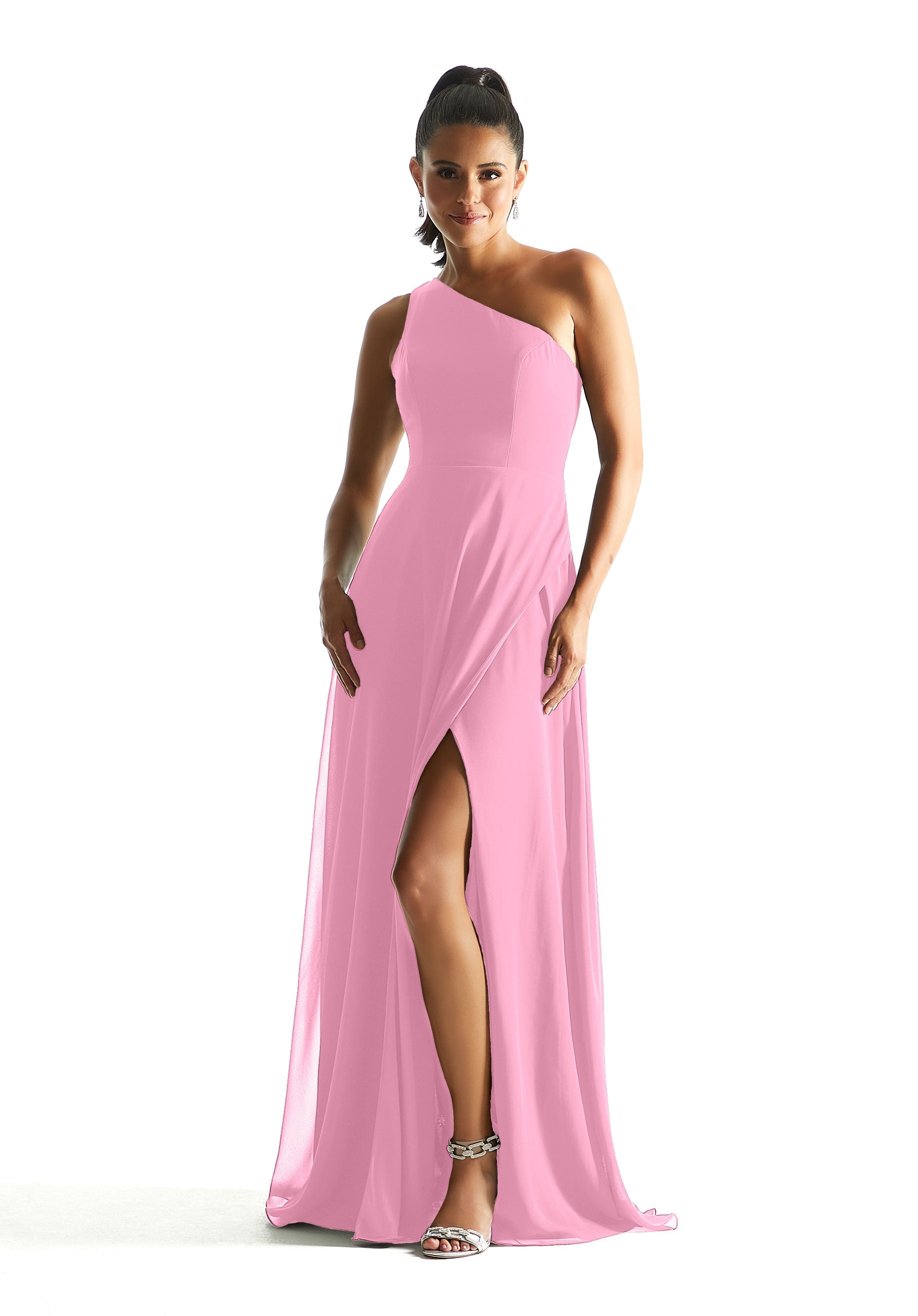 Formal Dresses A Line Long Formal Slit Dress MGNY Madeline Gardner New York 21851 Peony