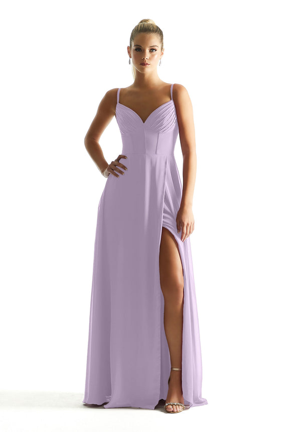 Long Pleated A Line Formal Corset Dress MGNY Madeline Gardner New York 21853