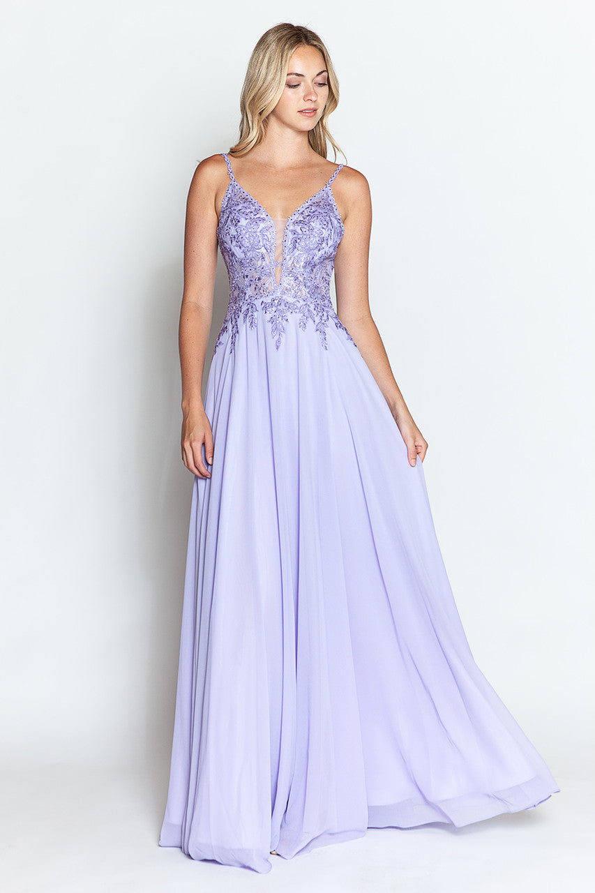 Prom Dresses Long Formal Floral Evening Prom Dress Lenovia 8185 Lilac