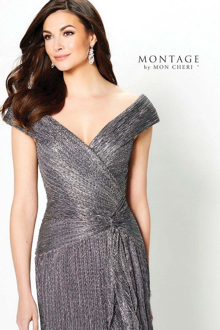 Montage 219975 A Line Long Ruched Formal Dress