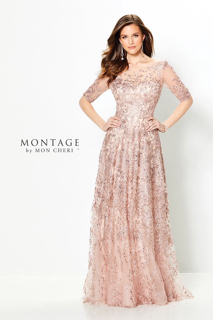 Montage 219976 Long Lace A Line Mother of the Bride Dress