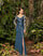 Formal Dresses  Beaded Long Sleeve Formal Applique Evening Dress Teal Blue