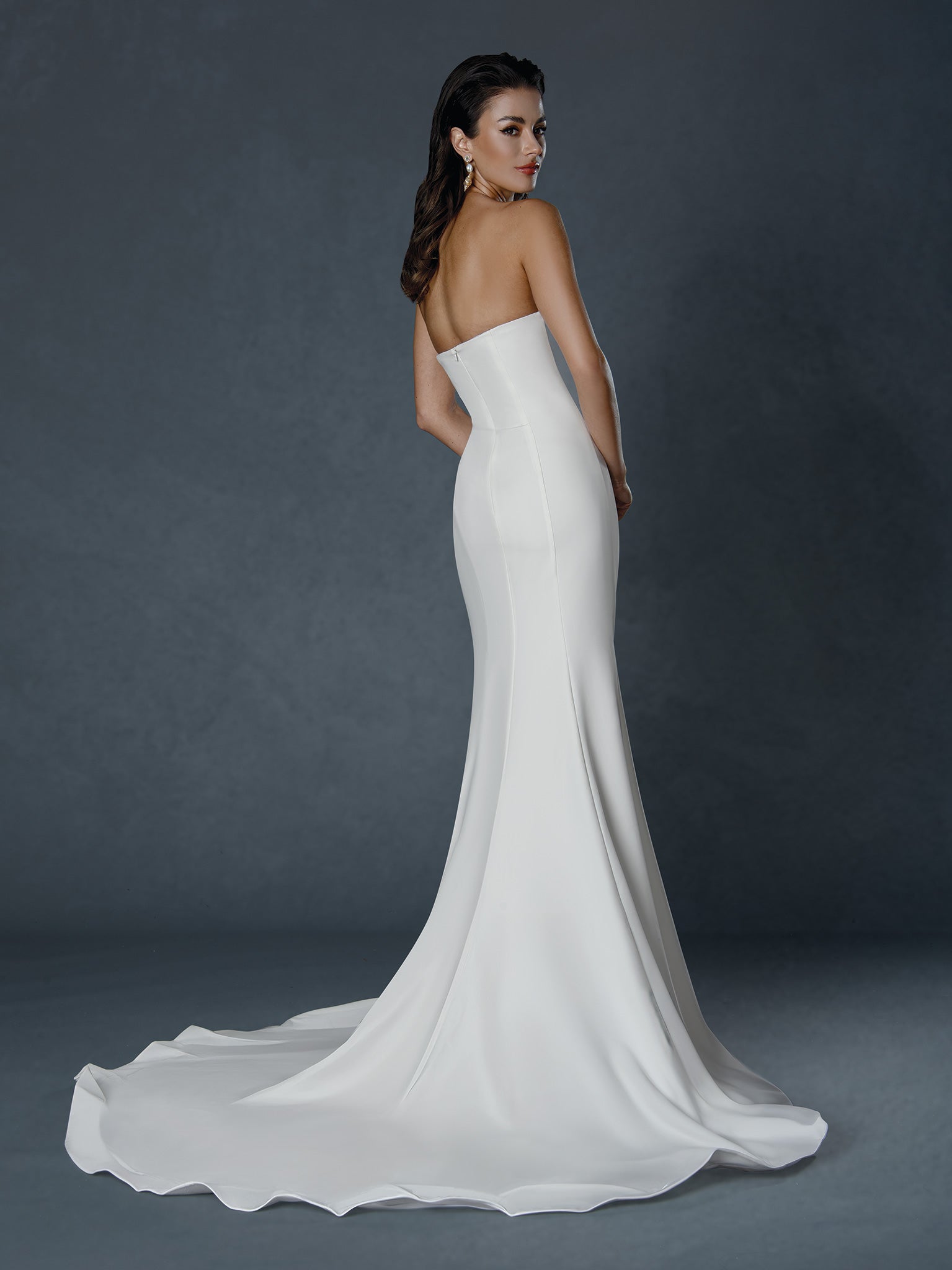 Wedding Dresses Long Fitted Bridal Wedding Dress Stella Couture 25800 Off White