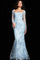 Formal Dresses Long Formal Floral Evening Dress Light-Blue
