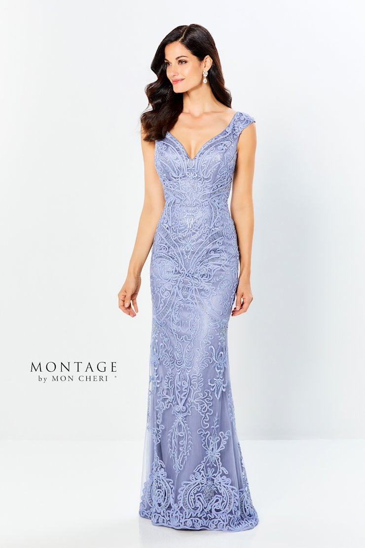 Montage 220934 Fitted Long Beaded Evening Formal Dress