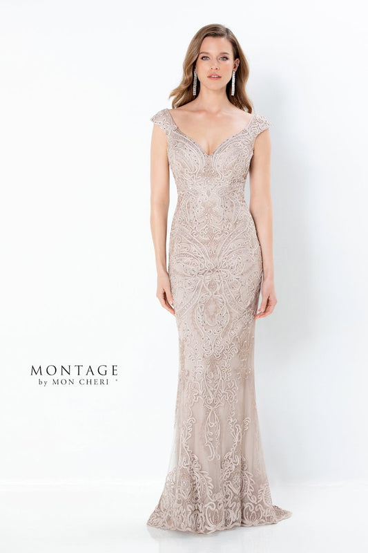 Formal Dresses Fitted Long Beaded Evening Formal Dress Stone