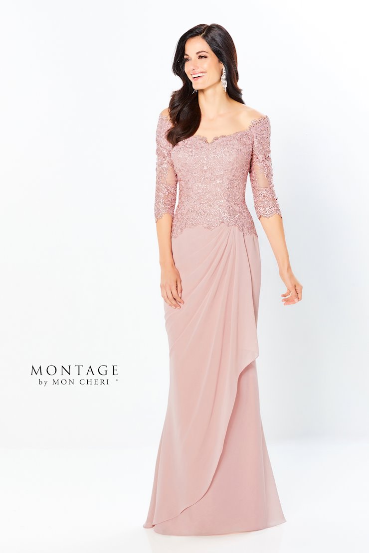 Montage 220942 Long Evening Gown Fit Lace Formal Dress