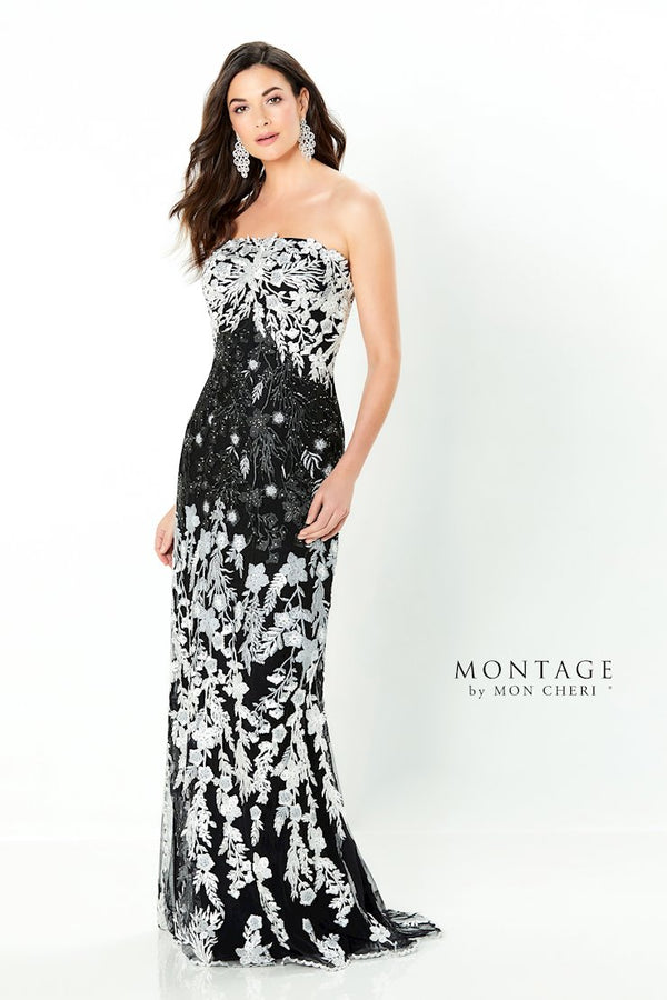 Montage 220944 Long Lace Detail Formal Dress