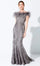 Formal Dresses Long Formal Detachable Feather  Evening Dress Gray