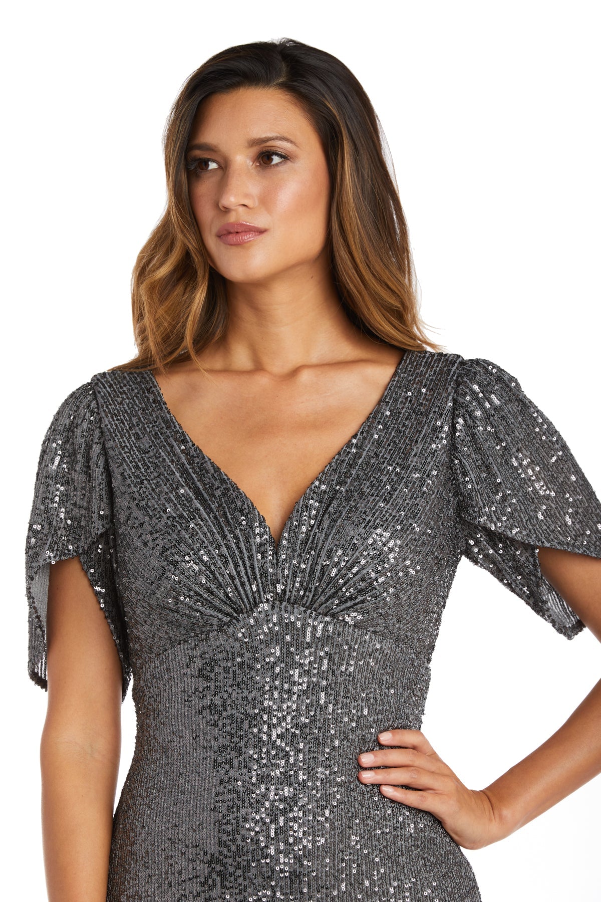 Cocktail Dresses Short Cocktail Sequin Dress Gunmetal