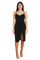 Cocktail Dresses Short Fitted Slit Cocktail Dress Black