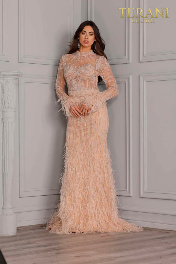 Terani Couture 2214GL0108 Long Sleeve Formal Dress