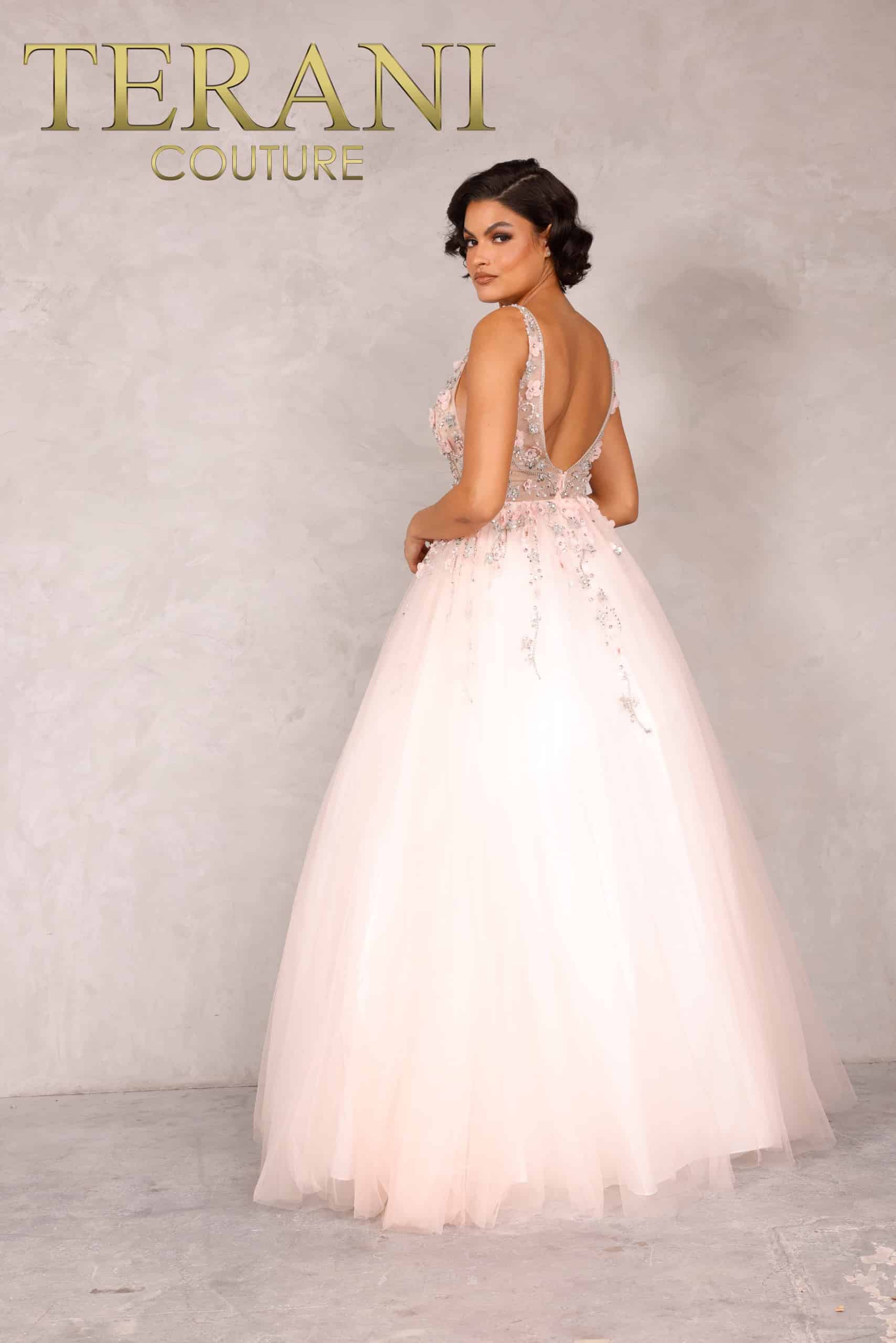 Formal Dresses Long A Line Formal Prom Floral Beaded Dress Pink