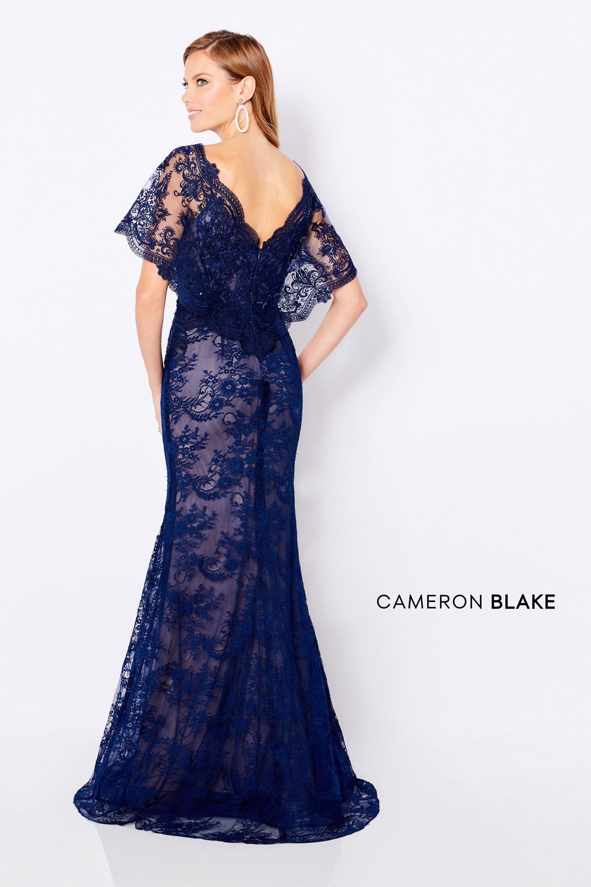 Cameron Blake 221687 Long Mother of the Bride Evening Lace Dress