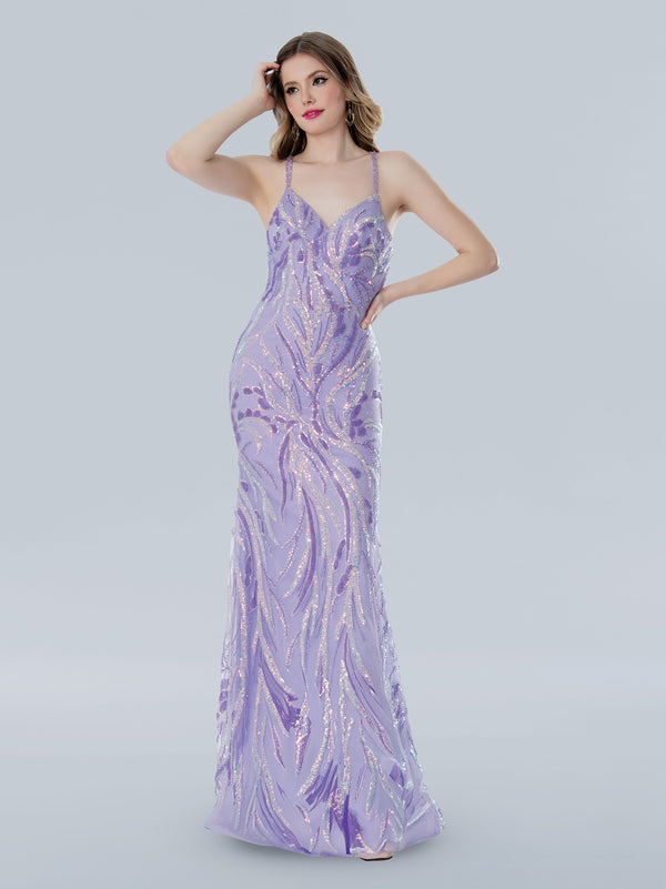 Stella Couture 25130 Fitted Long Formal Prom Dress