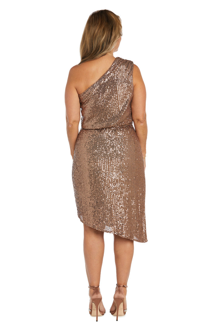 R&M Richards 22190 Short Cocktail High Low Sequin Dress