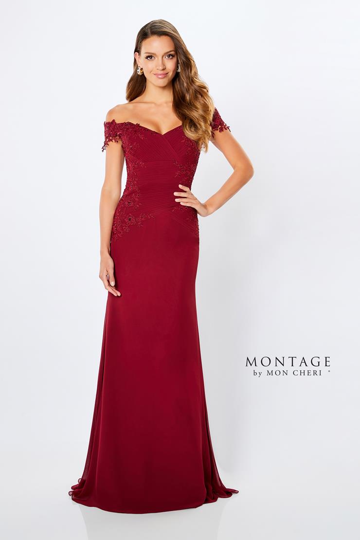 Montage 221964 Lace Applique Long Formal Dress