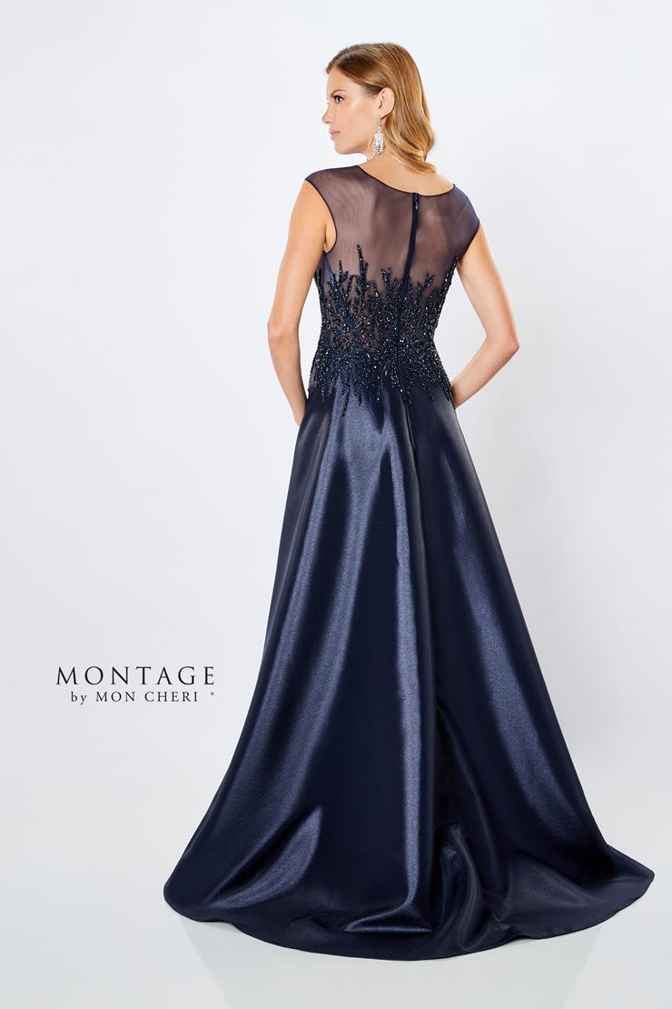 Montage 221967 Long Beaded Illusion A Line Formal Dress