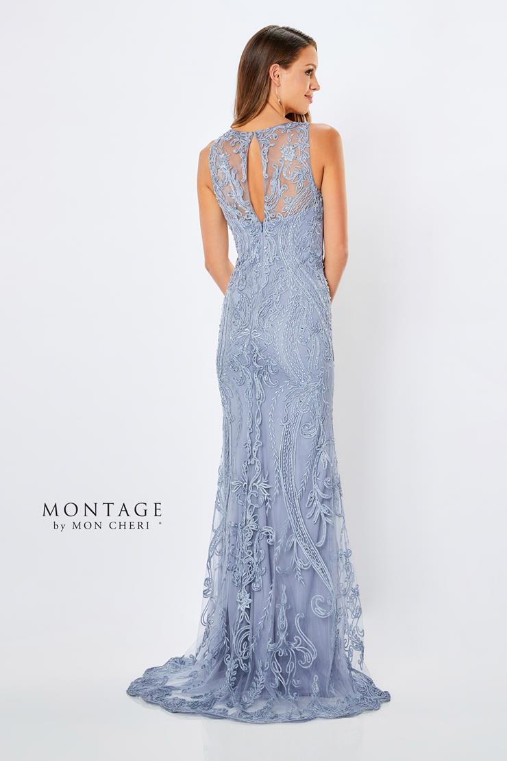 Montage 221971 Beaded Long Lace Ribbon Evening Formal Dress