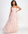 Prom Dresses Ball Gown Long Floral Formal Prom Dress Mauve/Nude