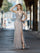 Prom Dresses Long Fitted Corset Formal Slit Prom Dress Silver