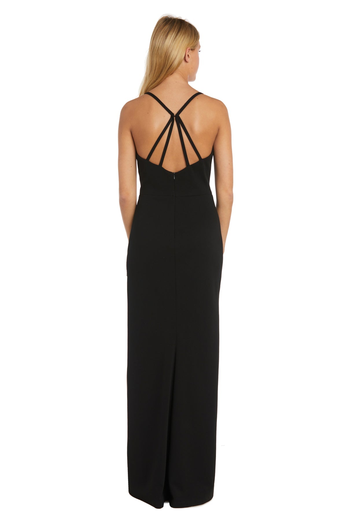 Prom Dresses Long Formal Beaded Slit Prom Dress Black