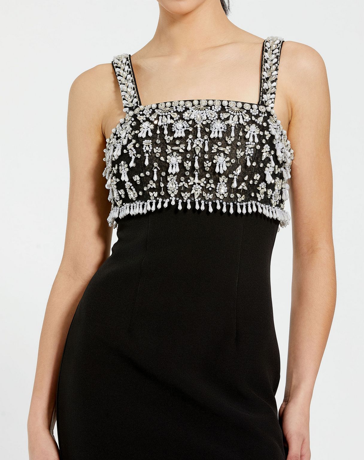 Mac Duggal 2226 Beaded Formal Prom Midi Dress