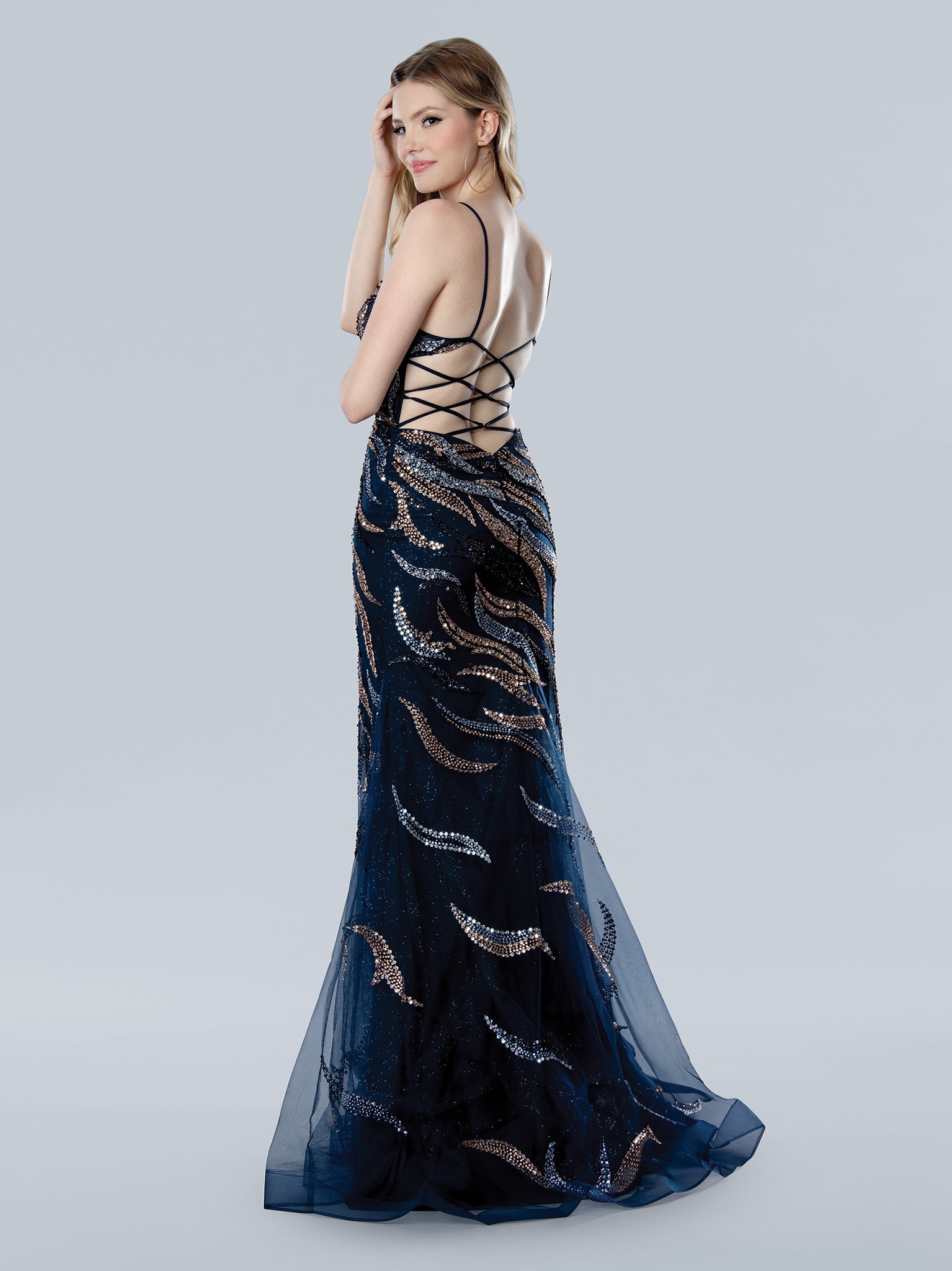 Stella Couture 25160 Long Mermaid Formal Sequin Prom Dress