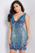 Cocktail Dresses Short Sequin Homecoming Open Back Cocktail Dress Blue
