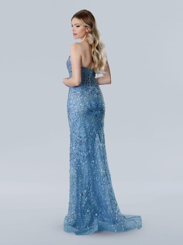 Stella Couture 25202 Fitted Long Formal Evening Prom Dress