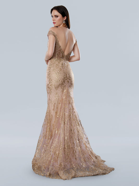 Prom Dresses Long Prom Formal Mermaid Evening Dress Gold