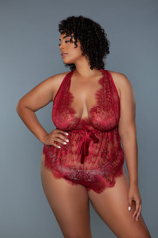 Lingerie 2249P Nancy Teddy Rust