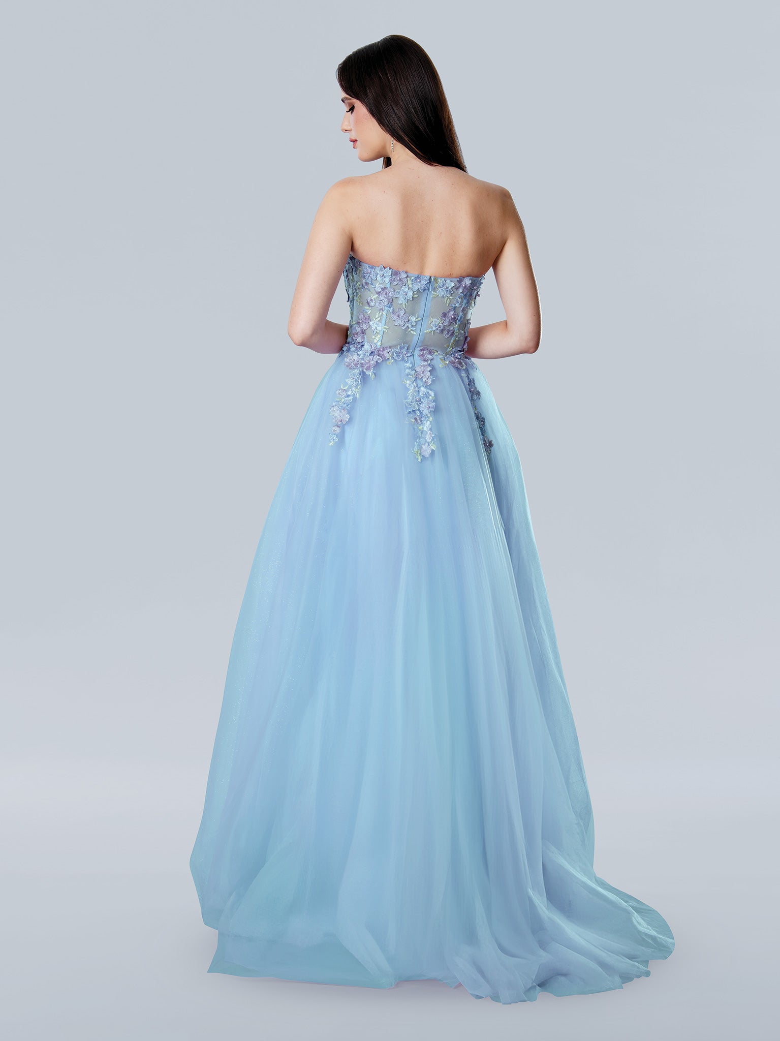Prom Dresses Long Formal A Line Lace Prom Dress Baby blue