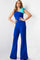 Jumpsuit Long Bow Shoulder Formal Jumpsuit Royal/Turquoise