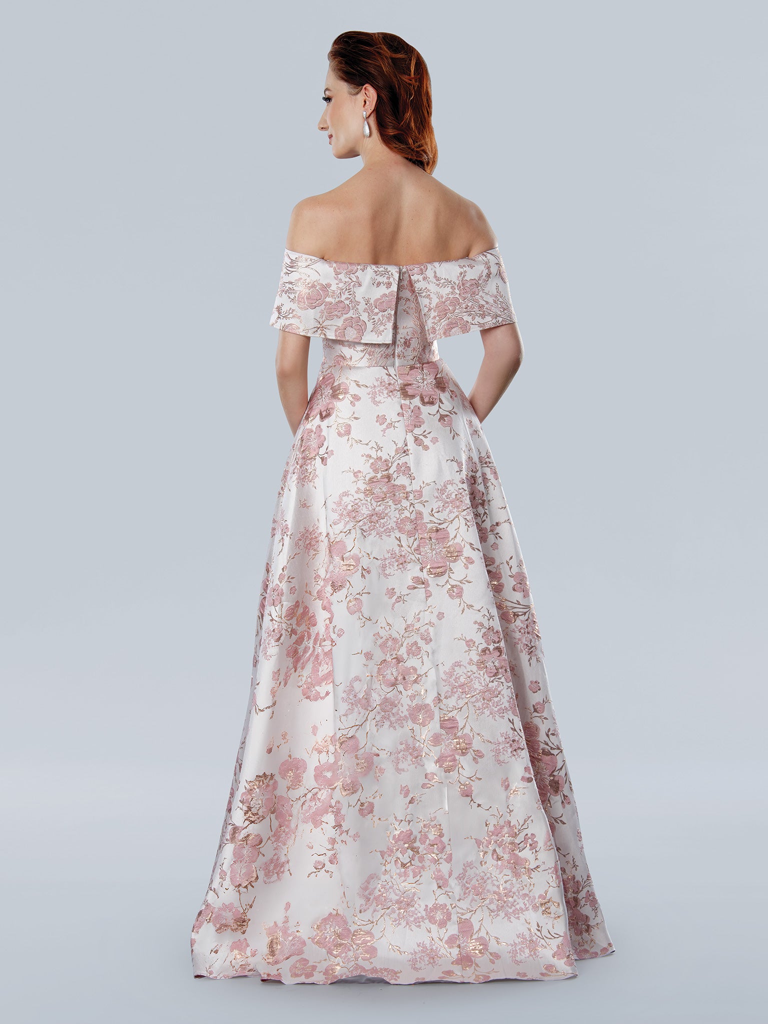 Stella Couture 25303 Long Floral Formal A Line Evening Dress