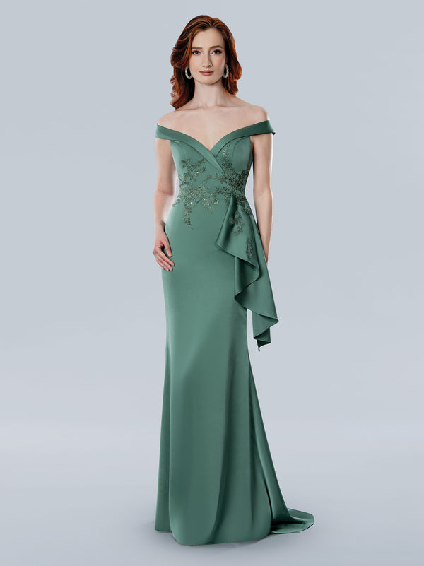 Stella Couture 25306 Long Beaded Formal Floral Evening Dress