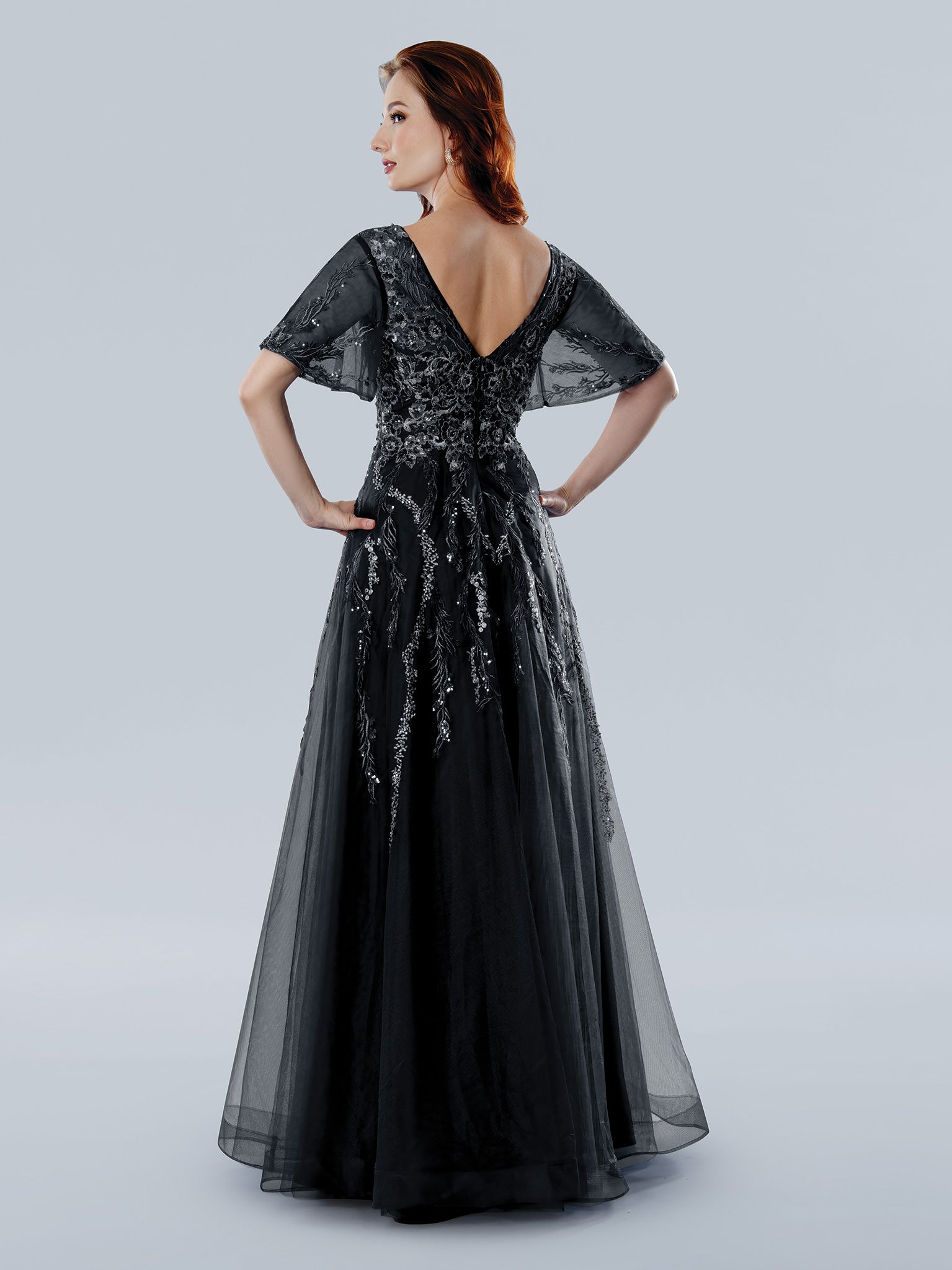 Stella Couture 25307 A Line Long Formal Floral Beaded Mother of the Bride Dress
