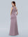 Formal Dresses Beaded Long Formal Floral Applique Ruffle Evening Dress Rose
