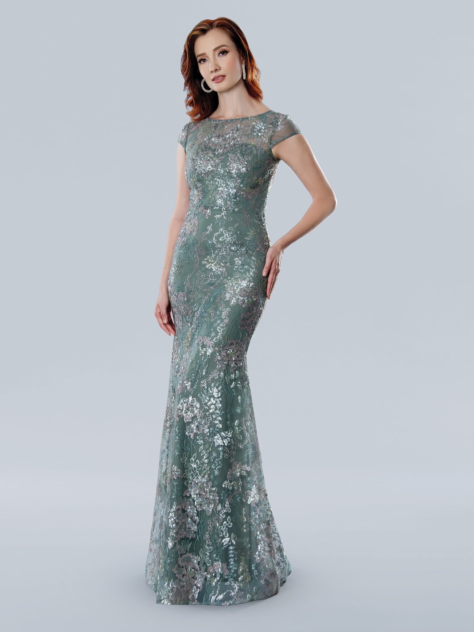 Stella Couture 25327 Floral Long Formal Mother of the Bride Dress