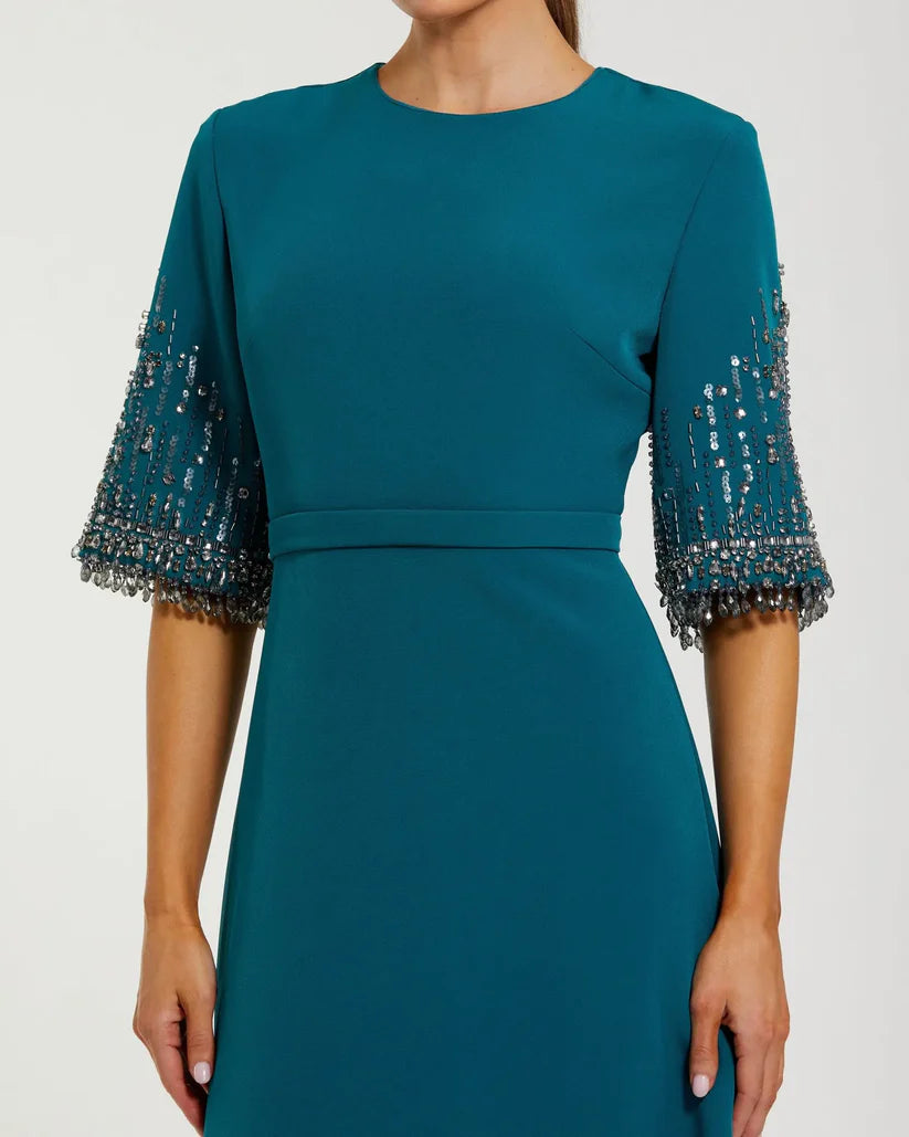 Formal Dresses Beaded Long A Line Formal Prom Dress Ocean