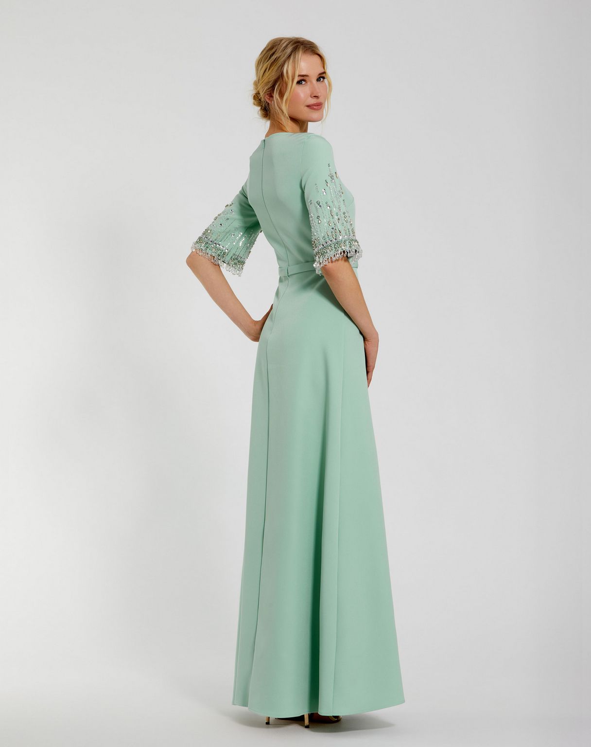 Mac Duggal 2270 Beaded Long A Line Formal Dress