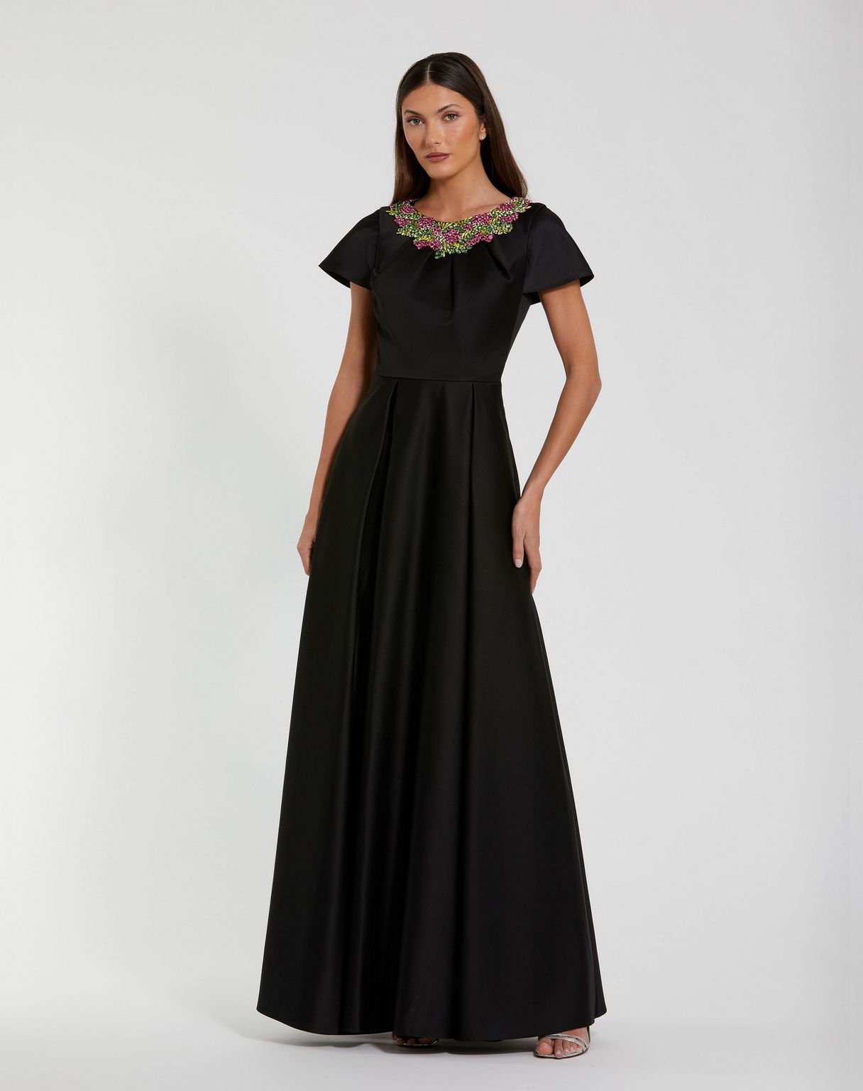 Mac Duggal 2272 Long Formal Mother of the Bride Pleaded Dress