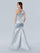 Prom Dresses Long Fitted Metallic Mermaid Formal prom Dress  Blue