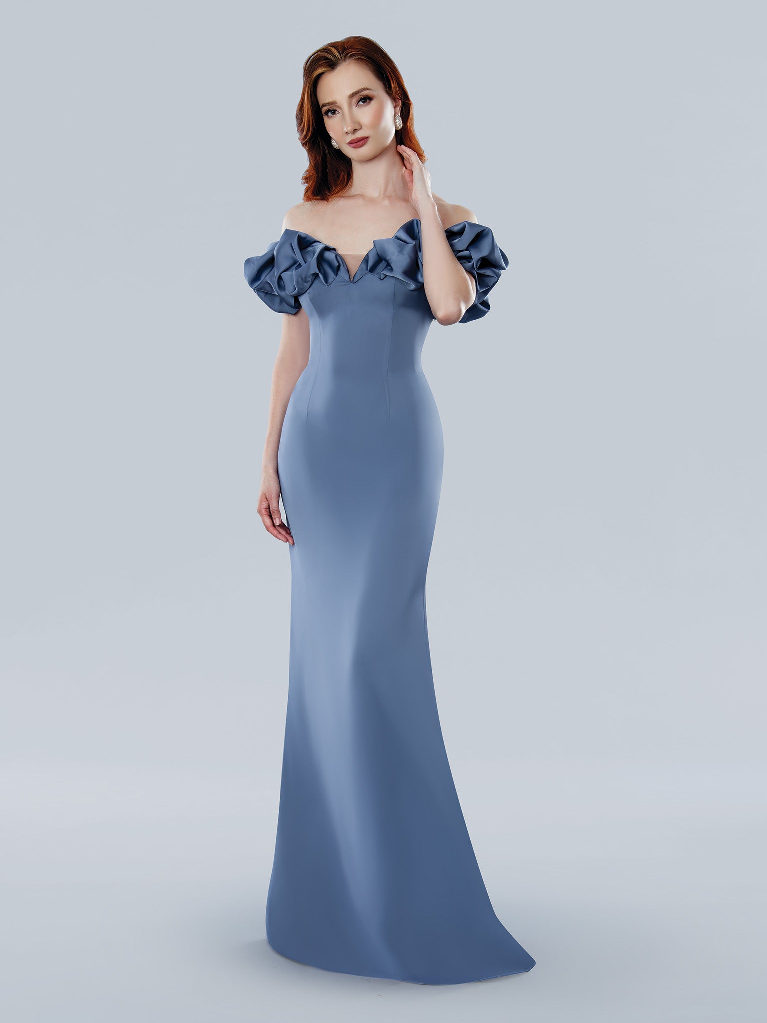 Stella Couture 25341 Long Ruffle Formal Evening Dress