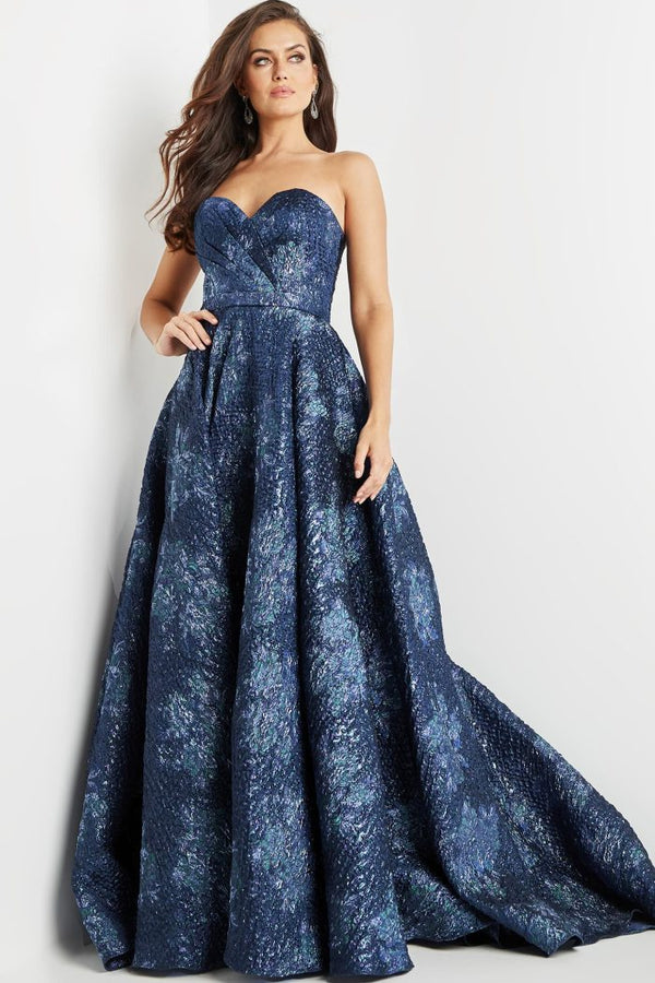 Jovani 22792 Long Pleated Ball Gown Formal Dress