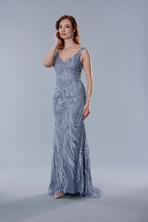 Stella Couture 25319 Fitted Long Formal Beaded Dress
