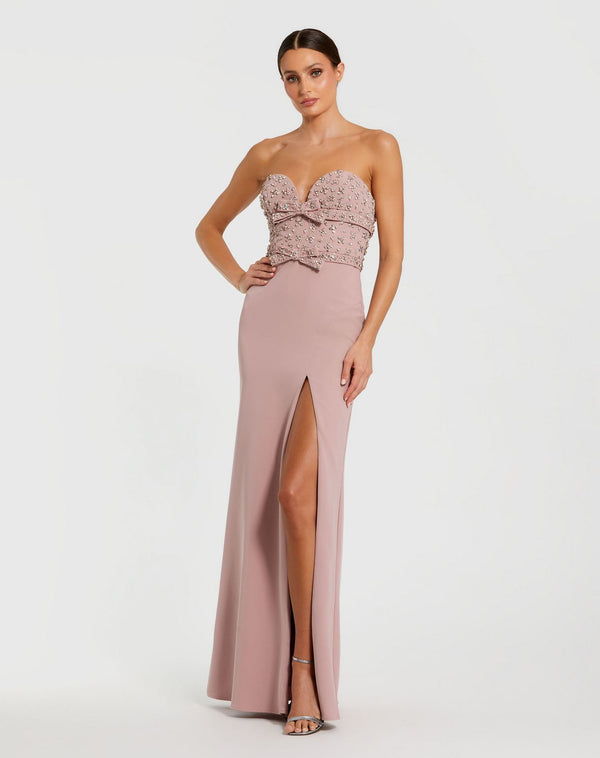 Long Slit Dress Fitted Formal Prom Mac Duggal 2285
